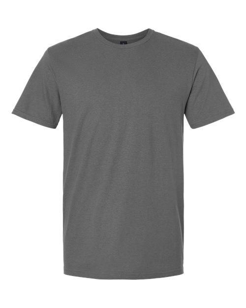 Unisex Softstyle T-shirt in dark gray, crew neck short sleeves