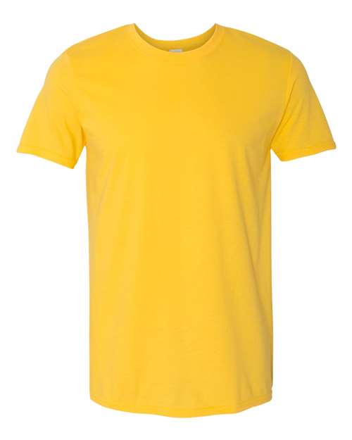 Unisex Softstyle T-shirt in yellow, crew neck short sleeves