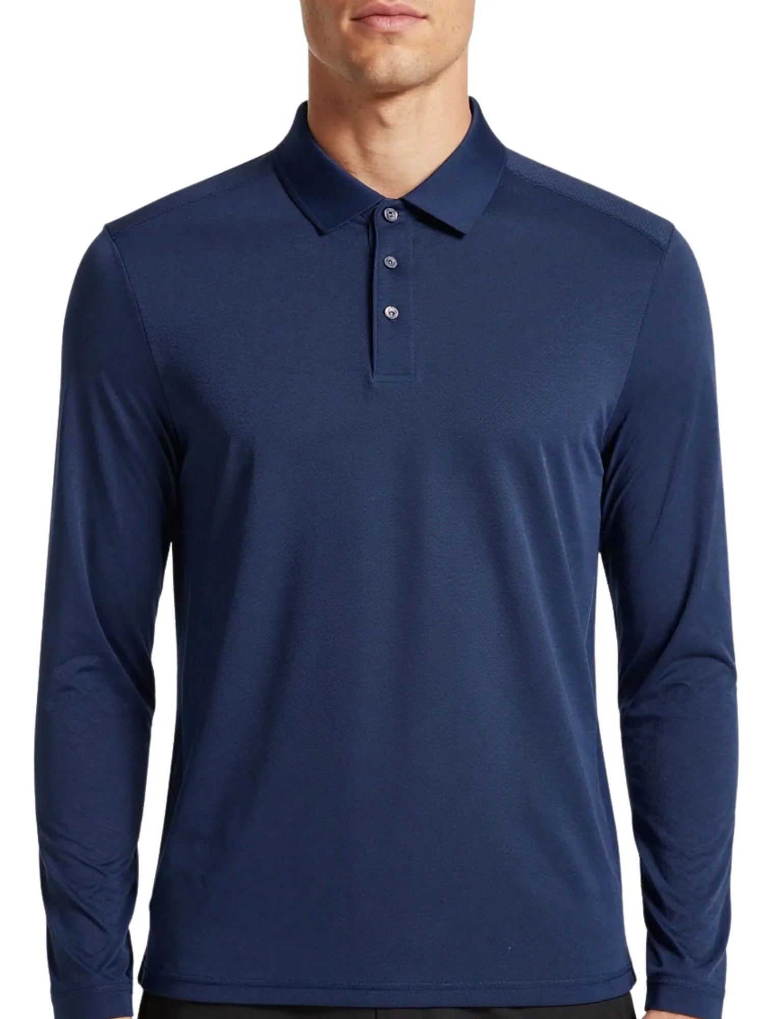 VivoInk Unisex Performance Mesh Long Sleeve Polo - 100%Polyester