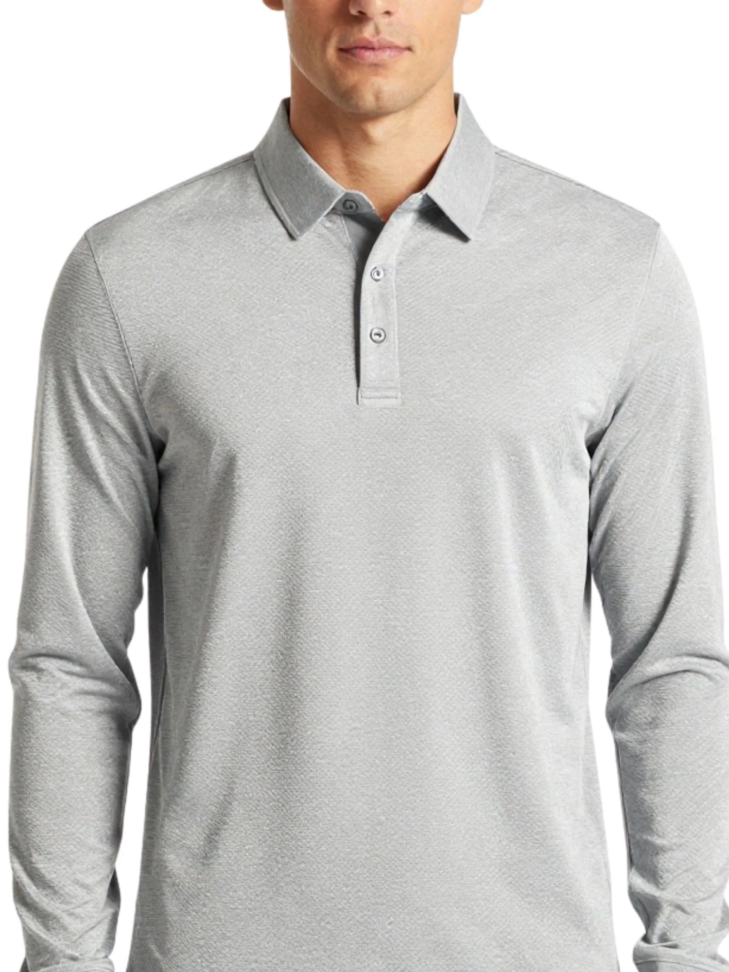 VivoInk Unisex Performance Mesh Long Sleeve Polo - 100%Polyester
