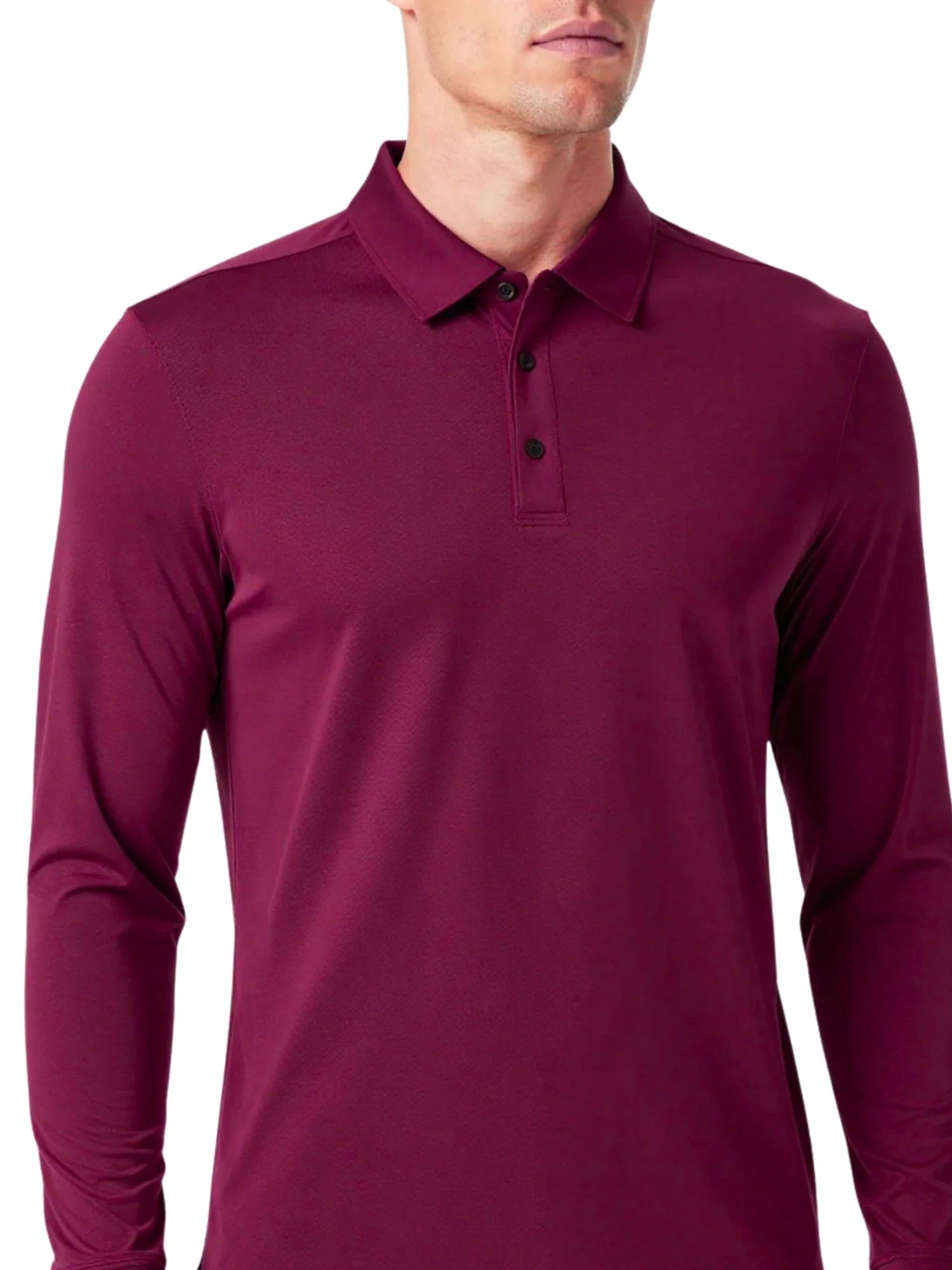 VivoInk Unisex Performance Mesh Long Sleeve Polo - 100%Polyester