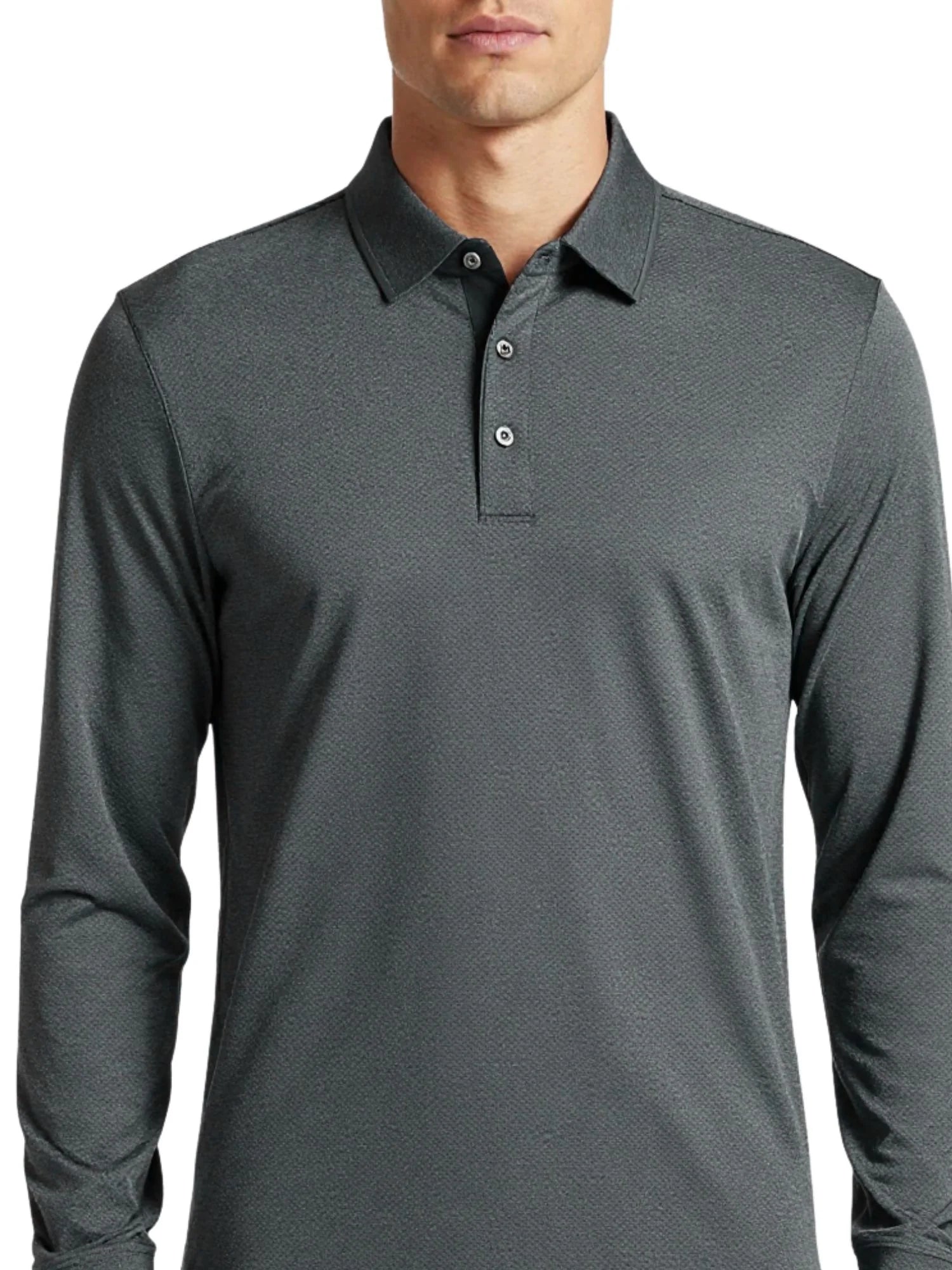 VivoInk Unisex Performance Mesh Long Sleeve Polo - 100%Polyester